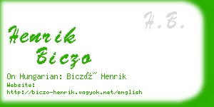 henrik biczo business card